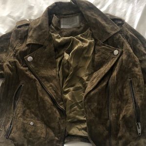 Olive green/khaki SL8 suede jacket